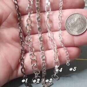 Need Silver Chains or Gunmetal Black Chains for Pendants? Made to Order 16-24"